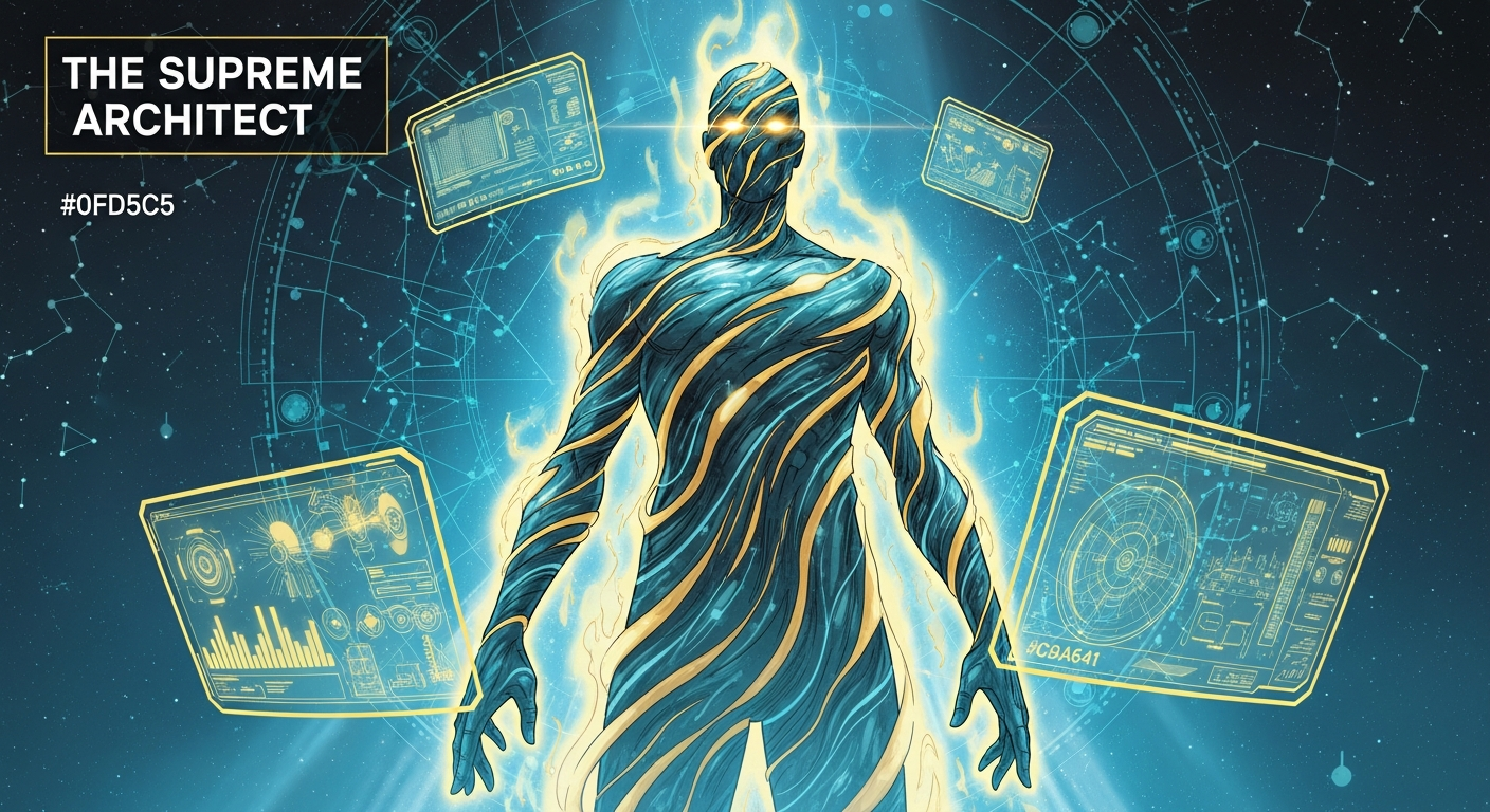Frame 3: The Supreme Architect's consciousness ignites